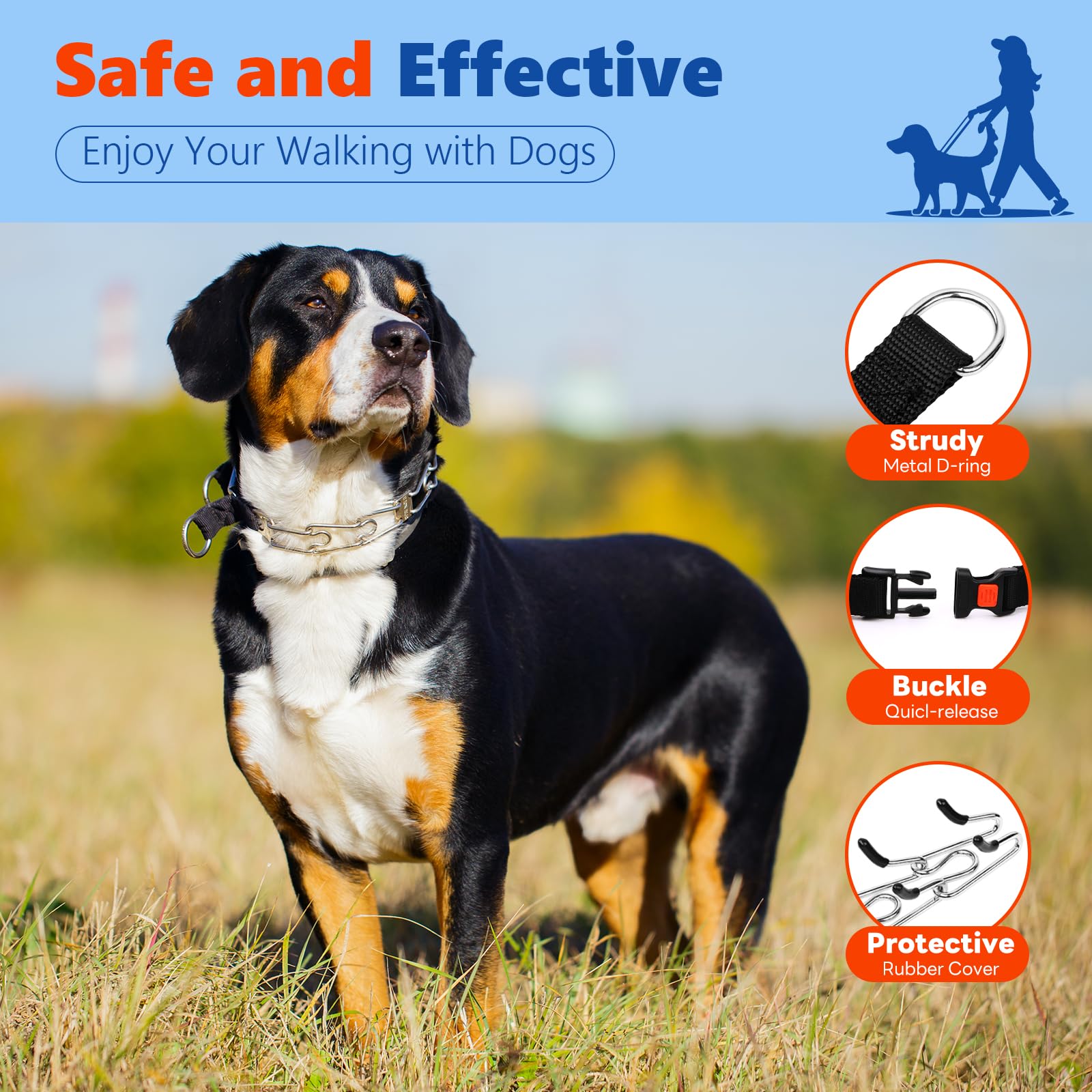 Supet collar de púas con tallas diferentes para perros pequeños a grandes