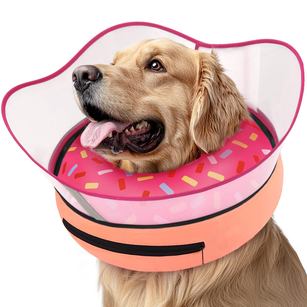 Supet collar dona inflable para perro protege heridas y facilita la recuperación.