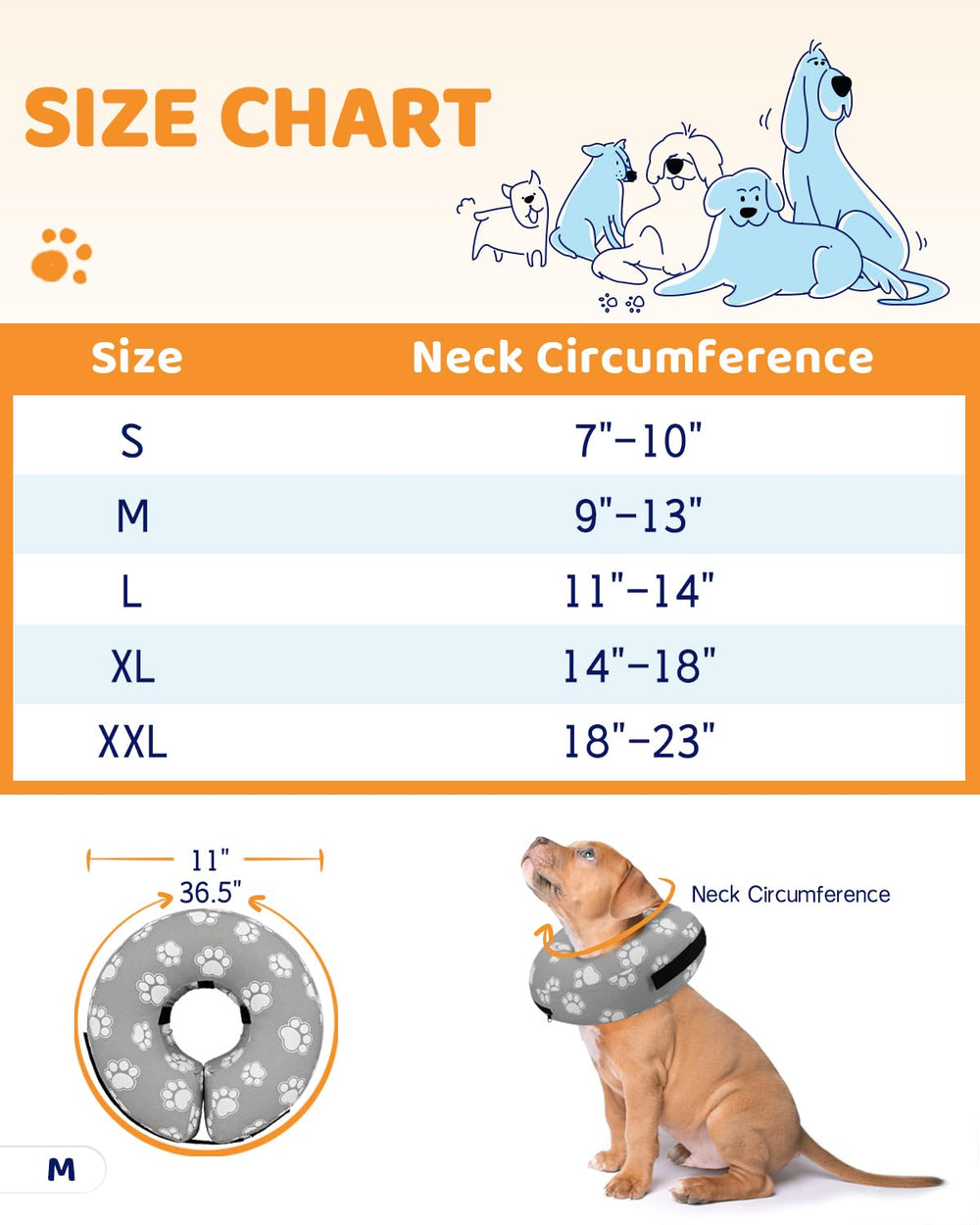 Supet collar dona inflable, recomendado para dormir cómodo tras la cirugía.