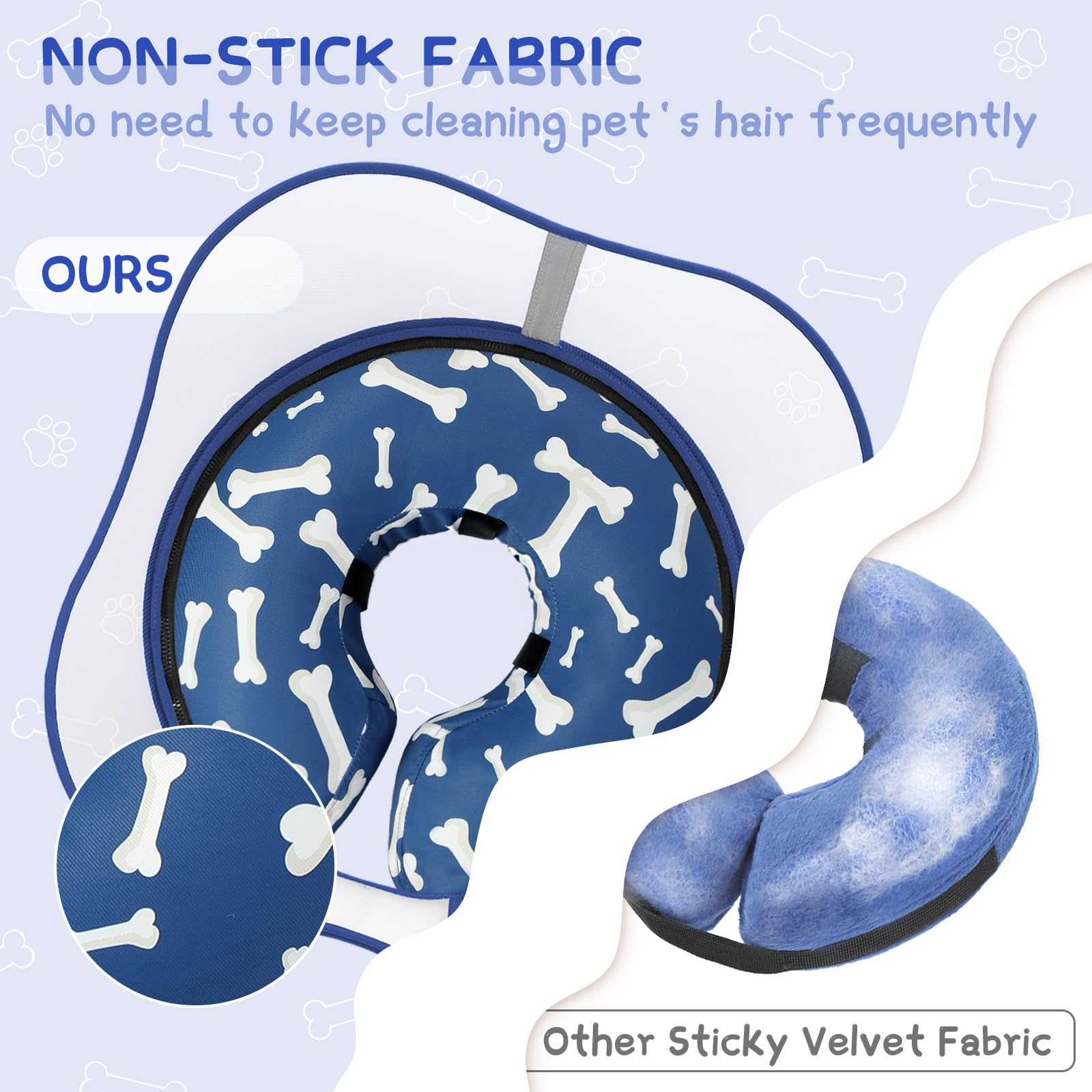 Supet collar-donut inflable cómodo que funciona como cojín suave de recuperación.