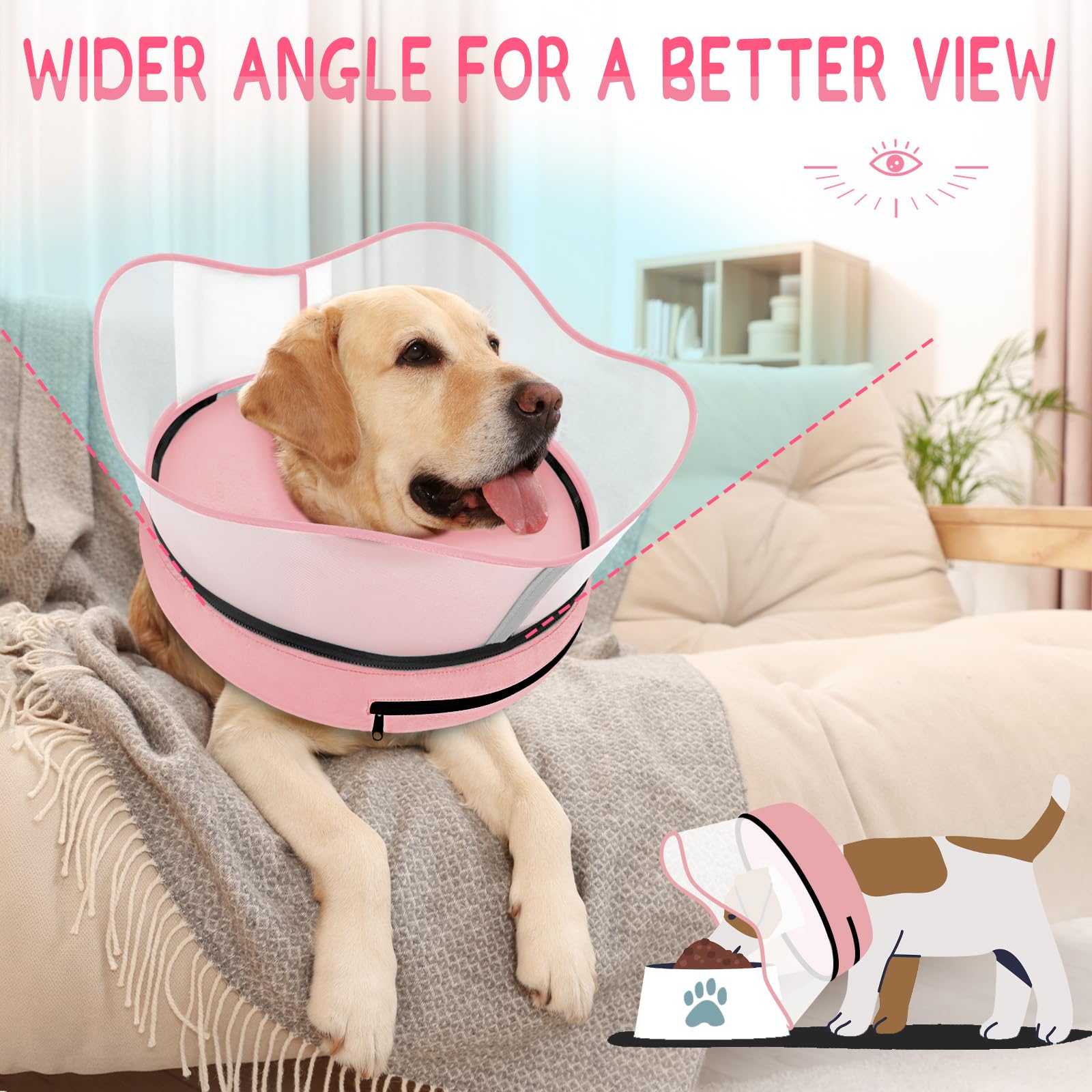 Supet collar donut inflable, ajuste seguro con correa interior.