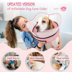 Supet collar donut inflable, detalle del cierre, fácil de ajustar.