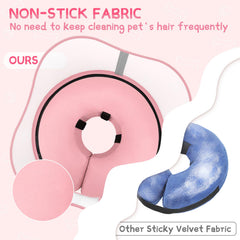 Supet collar donut inflable, textura suave, comodidad para descanso.