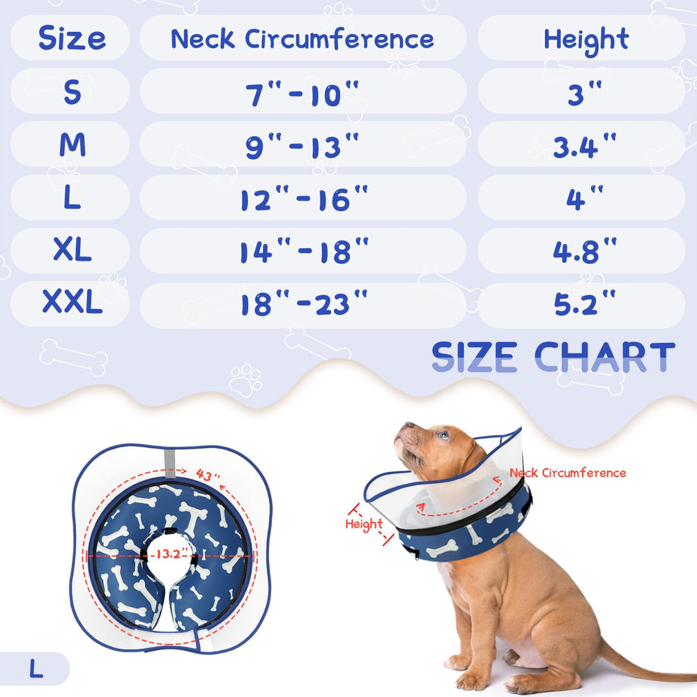 Supet collar-donut inflable compatible con varias razas y tamaños de cuello.