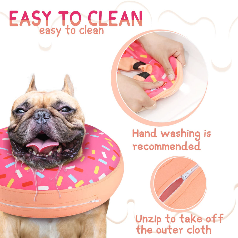 Supet collar inflable para gato, vista lateral, apoyo suave