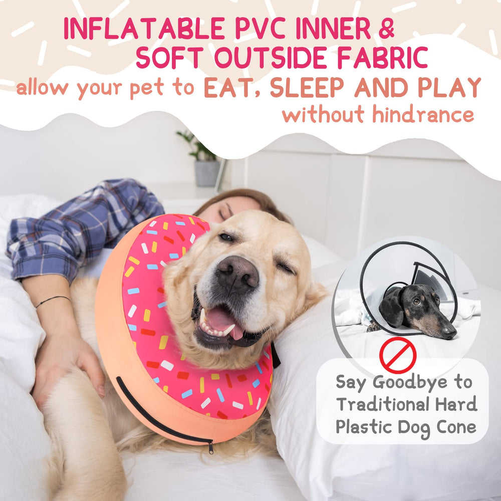 Supet collar inflable con ajuste de cinta para un uso seguro diario.