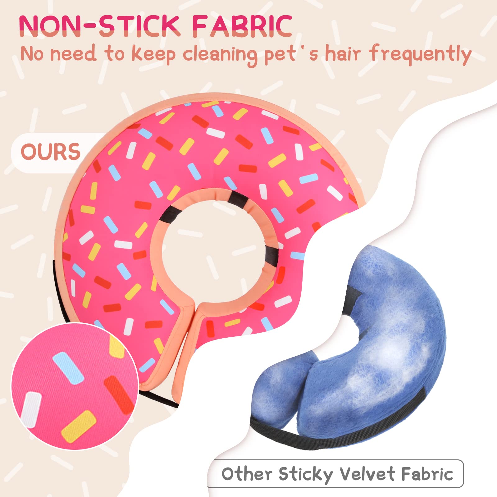 Supet collar inflable con apertura de velcro para ajustar al cuello fácilmente.