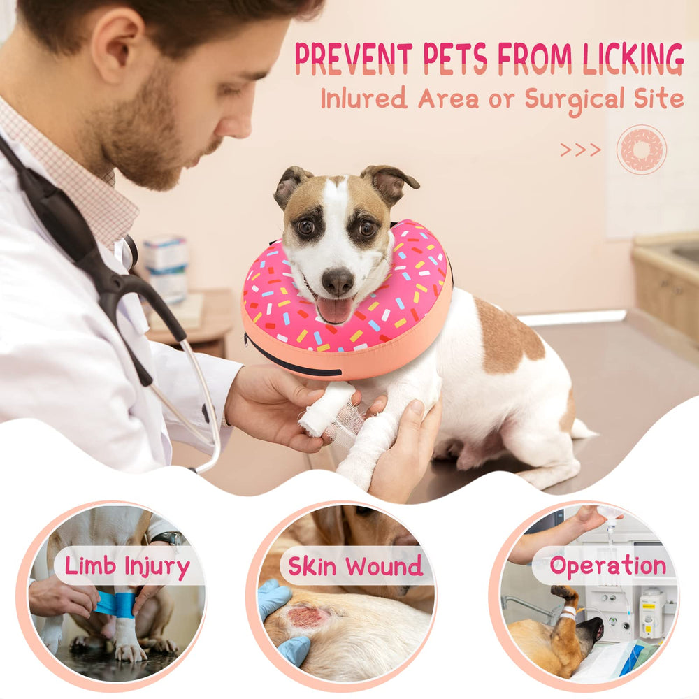 Supet collar inflable para perros, diseño redondo que brinda comodidad durante la recuperación.