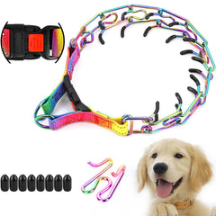 Supet collar prong para perro, ajuste pequeño, control suave durante paseos.
