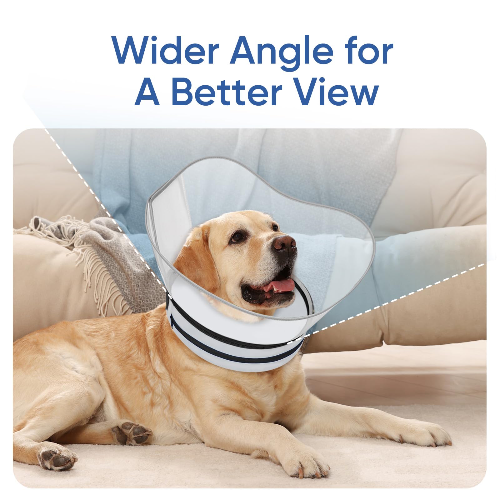 Supet collar reduccion-ansiedad-perro ayuda a moverse con confianza.