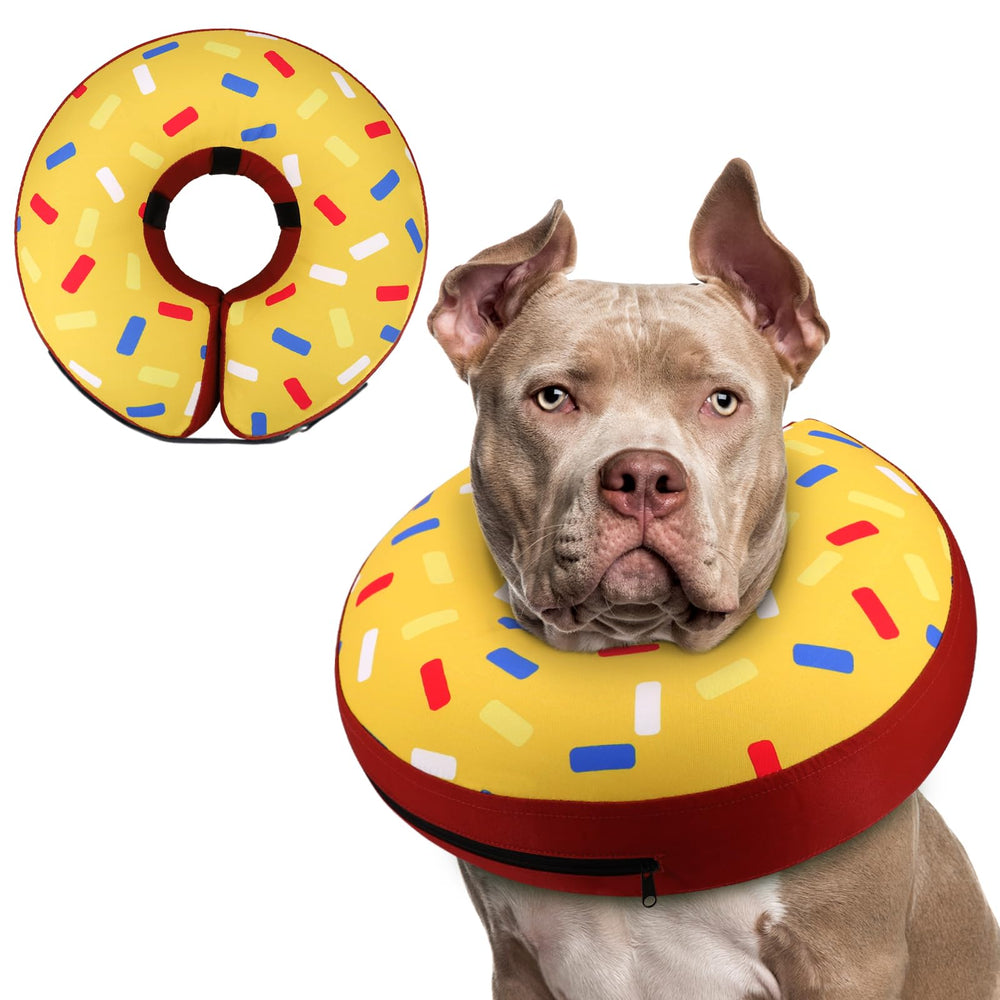 Supet collar rosquilla inflable para perro, protege la herida durante la recuperación