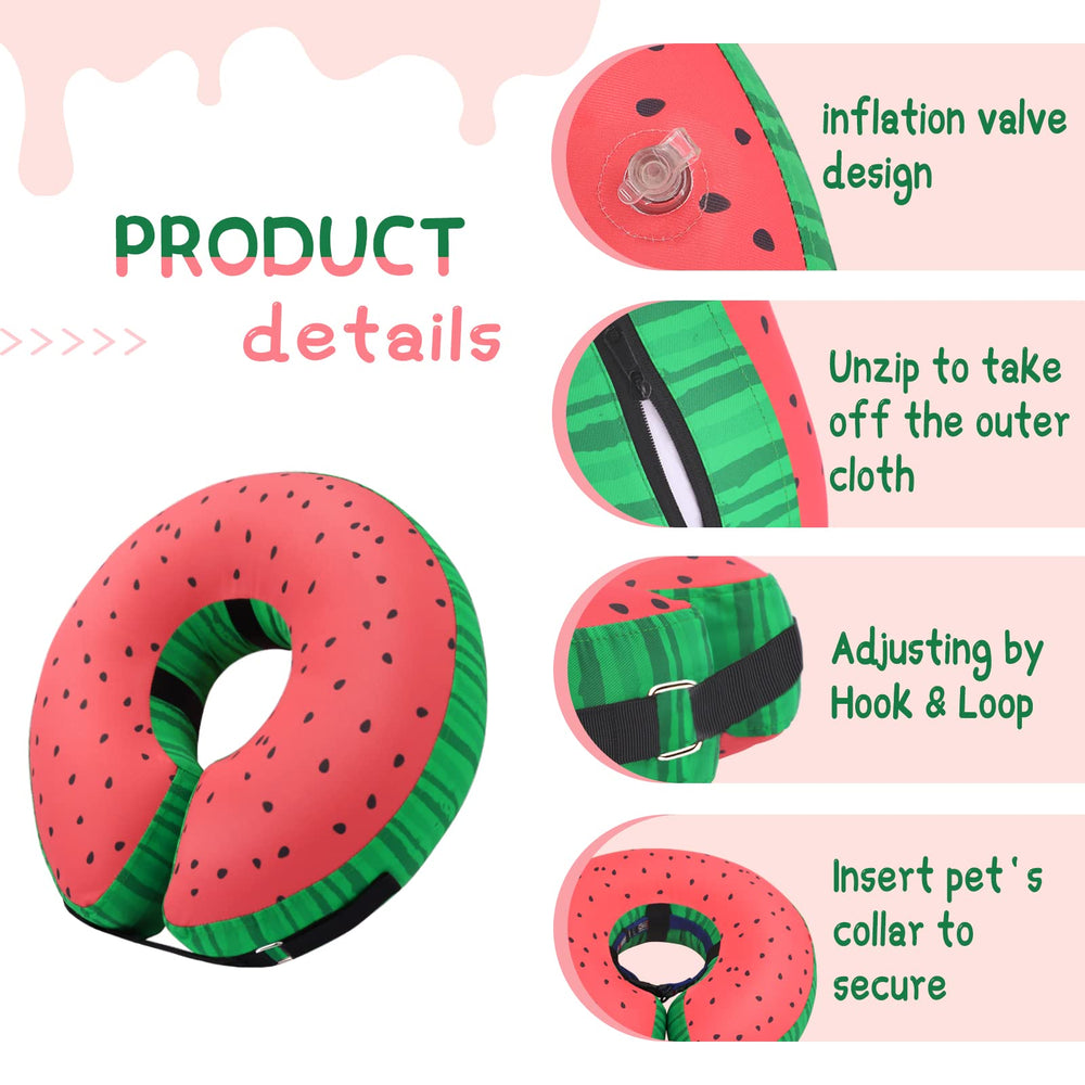 Limpieza rápida gracias al tejido exterior del collar rosquilla inflable de Supet.