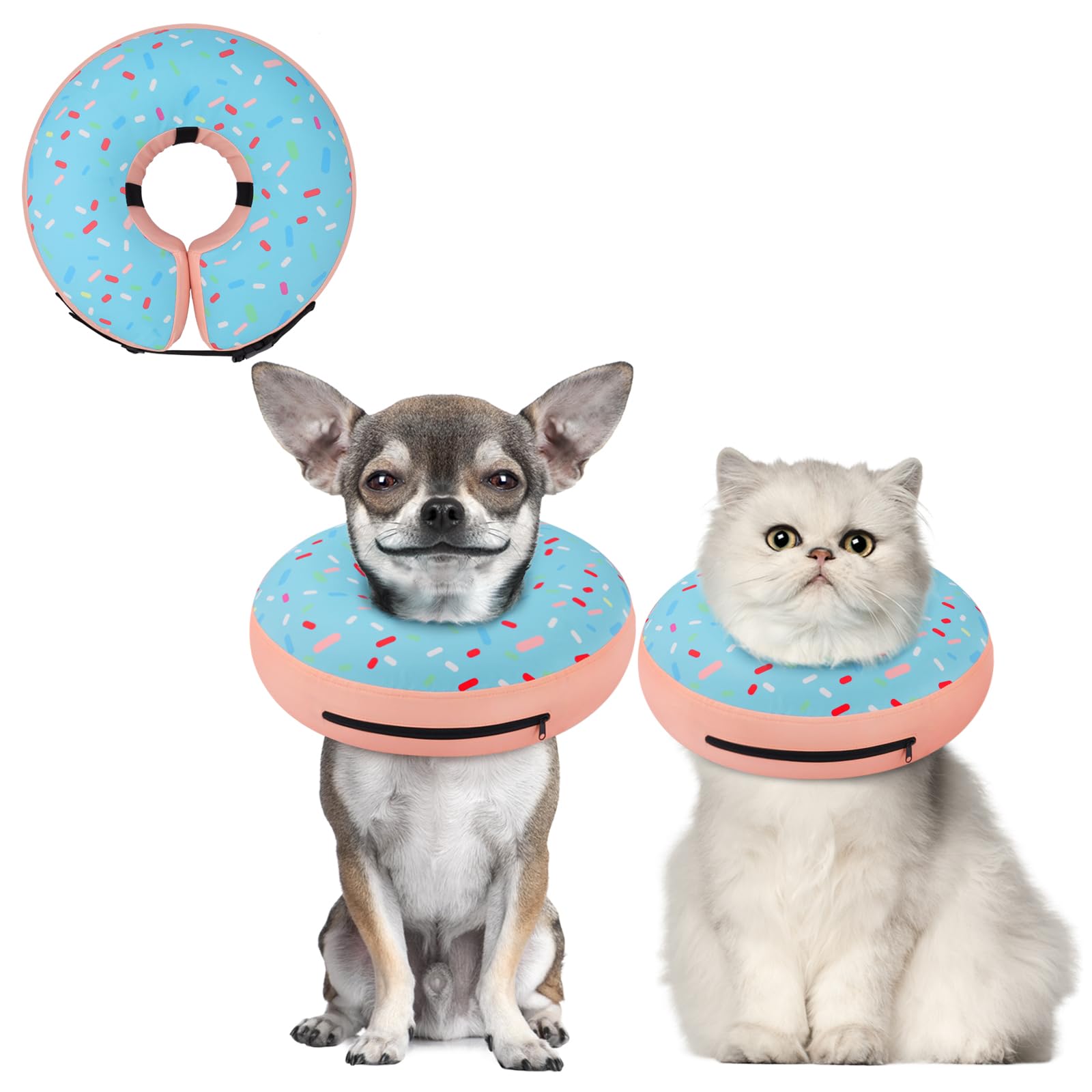 Supet cono inflable para perros pequeños, evita lamidos y favorece la recuperación.