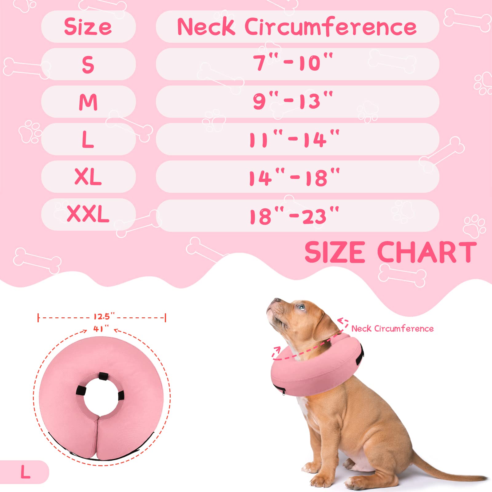Supet cono inflable ajuste rápido: adapta el cuello del perro de forma sencilla