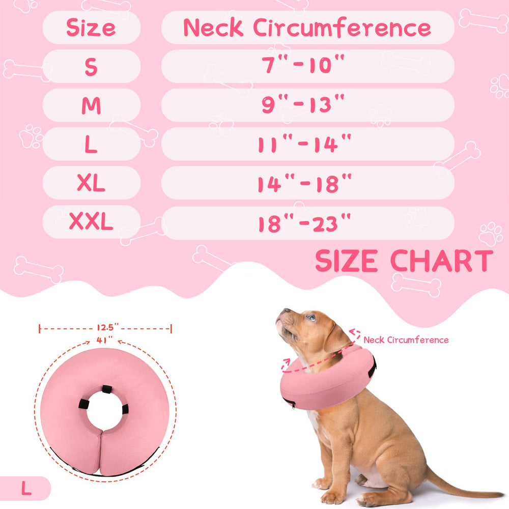 Supet cono inflable ajuste rápido: adapta el cuello del perro de forma sencilla