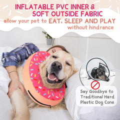 Supet cono inflable, apoyo cuello aire interior para mayor comodidad.