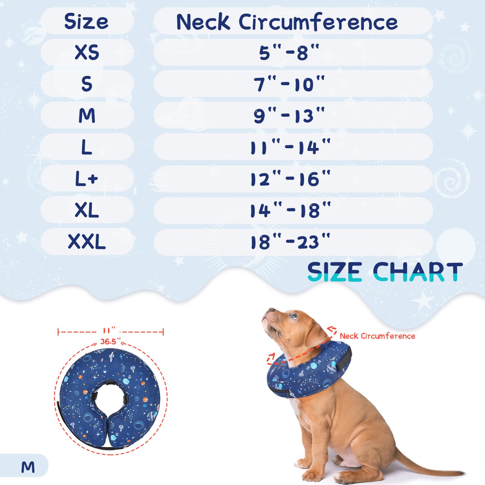 Supet collar rosquilla inflable, tela antiadherente fácil de limpiar