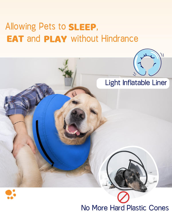 Supet cono para perros sin estrés, visión amplia para moverse con comodidad.
