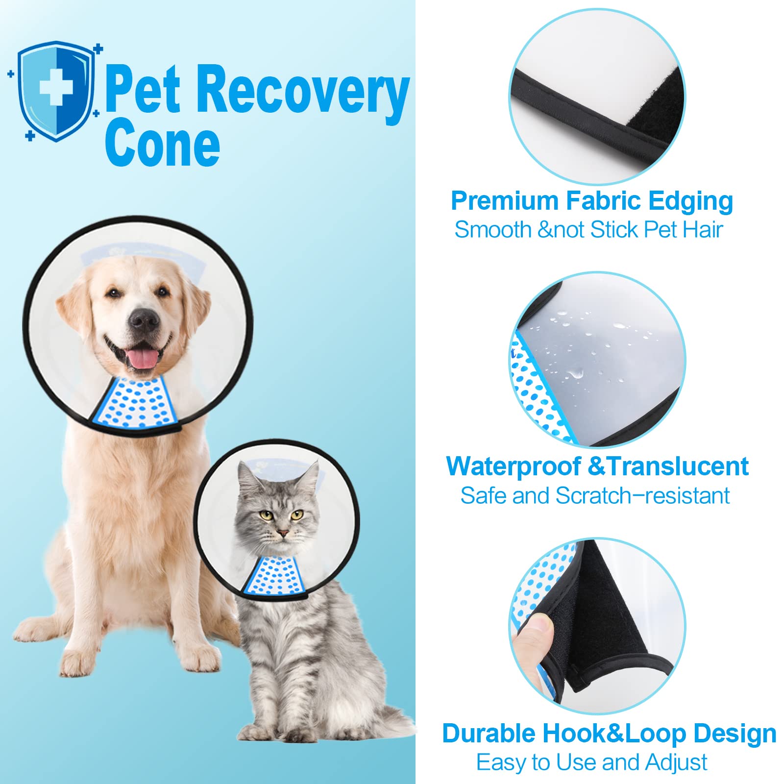 Cono Supet con borde suave de plástico para mayor comodidad.
