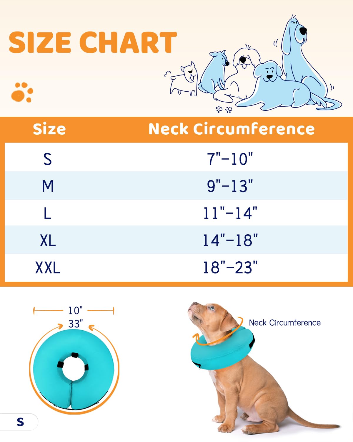 Supet collar donut inflable, diseño cómodo favorece descanso y movilidad.