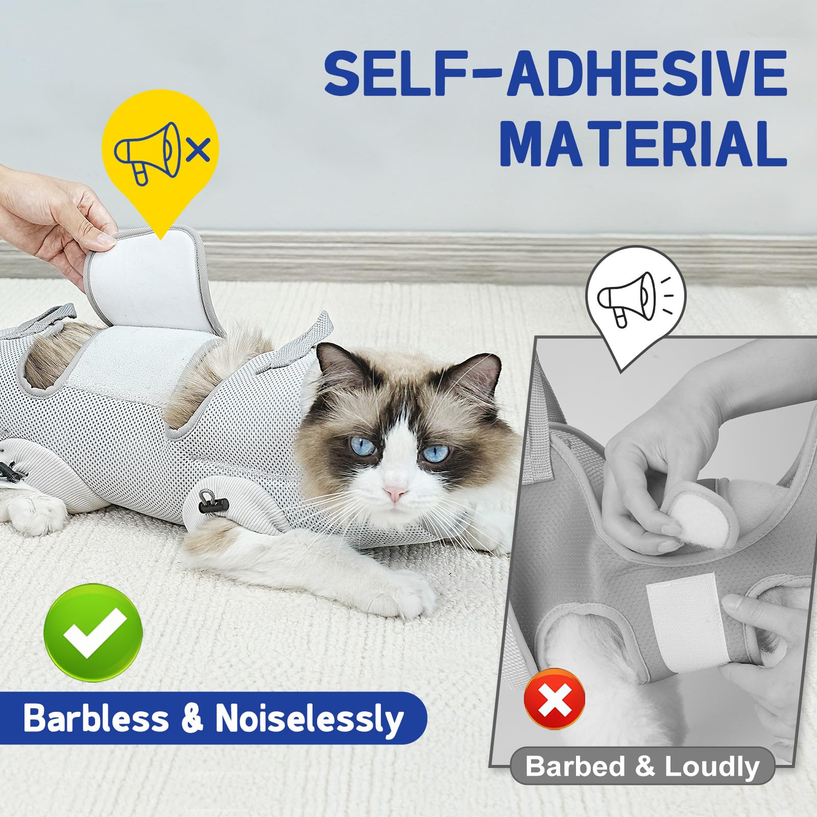 Supet hamaca para gato con materiales 5D malla suave para comodidad.