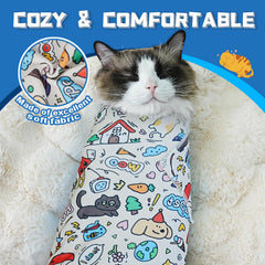 Supet Gato Wrap ajuste cómodo y flexible que abraza el cuerpo felino.