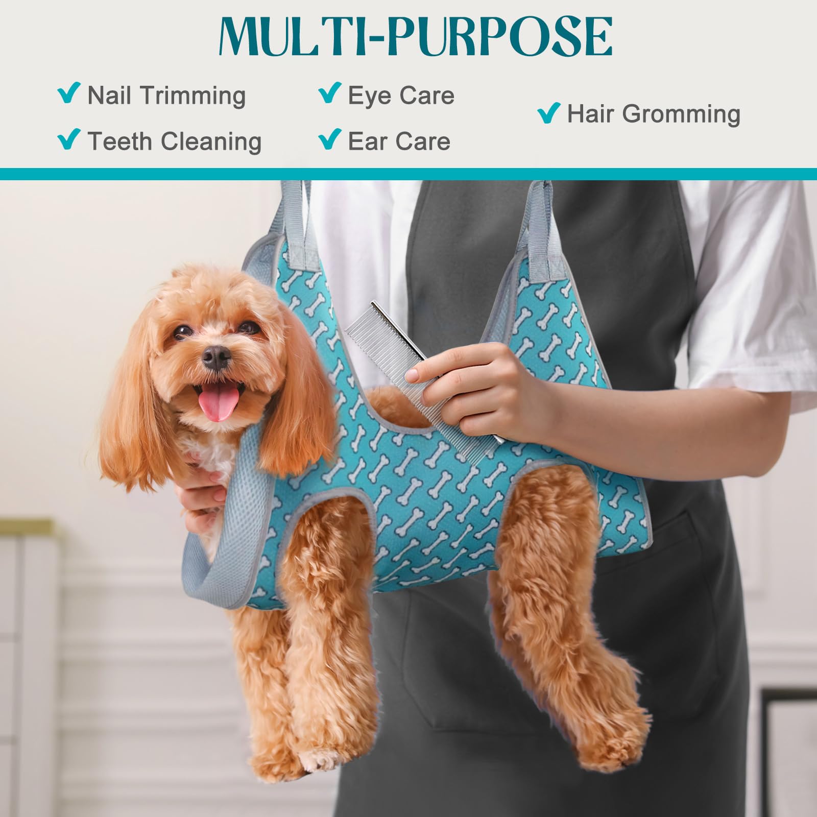 Supet hamaca para aseo, baño cómodo y eficiente para mascotas.