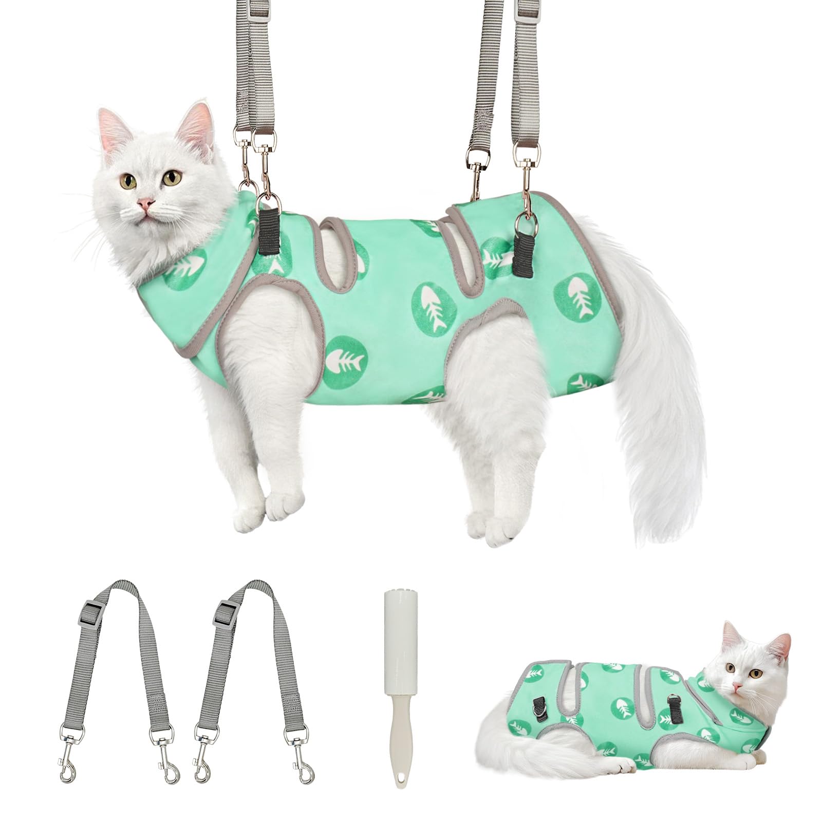 Supet hamaca para gato facilita recorte de uñas con soporte suave y calmante.