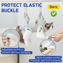 Supet hamaca-gato limpieza-orejas: acceso cómodo para limpiar orejas sensibles.