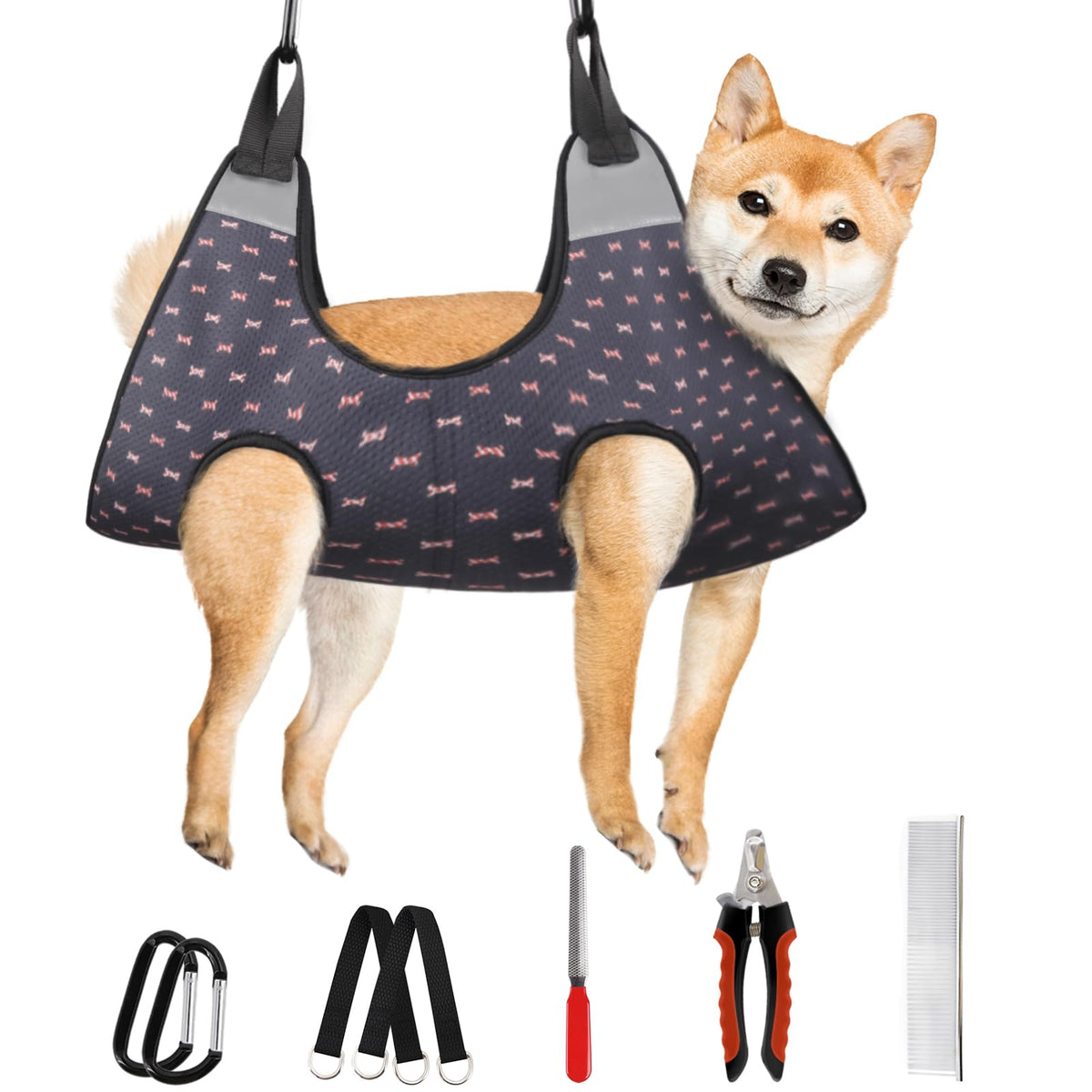 Supet hamaca grooming para perros y gatos, recorte de uñas cómodo y seguro.