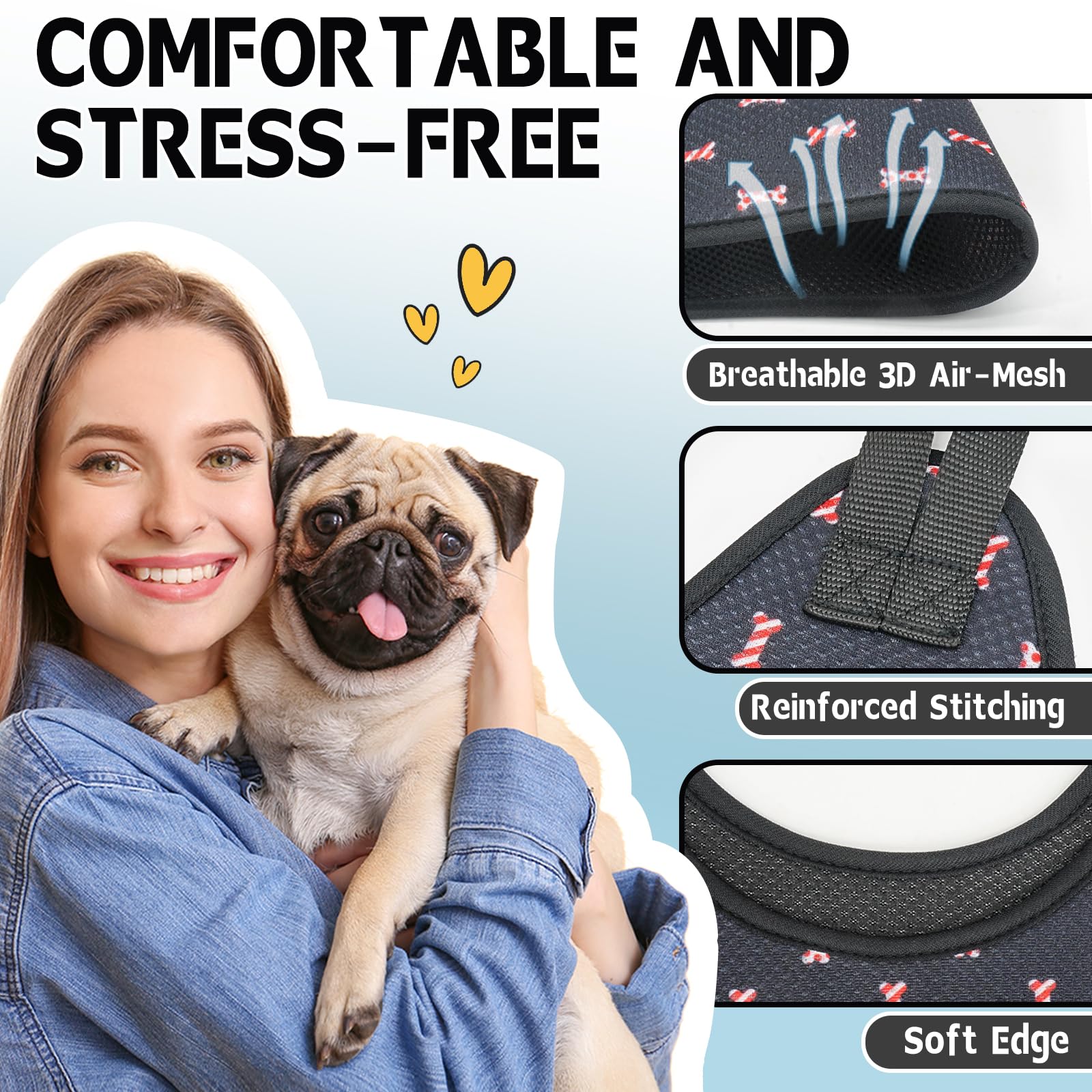 Talla XS de Supet para perros pequeños, ajuste estable durante el cuidado.