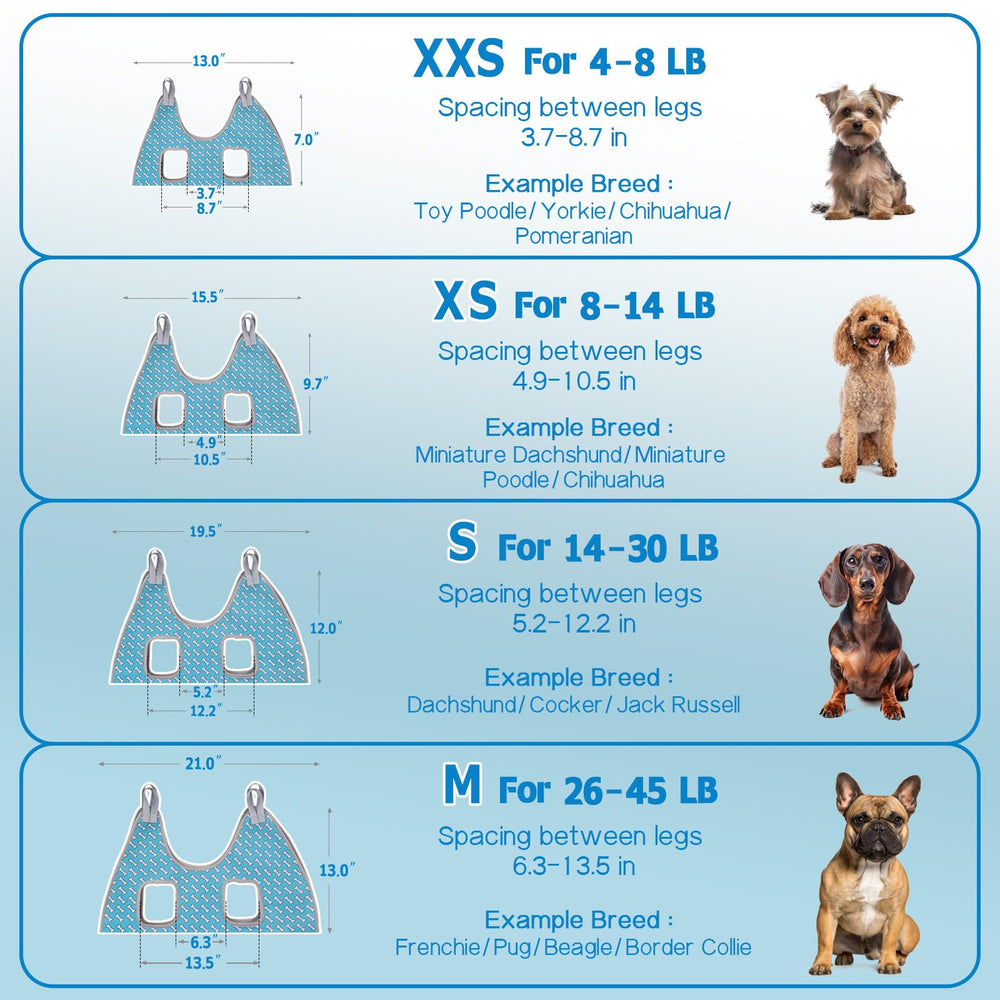 Supet hamaca disponible en tallas 2XS a L para mascotas.