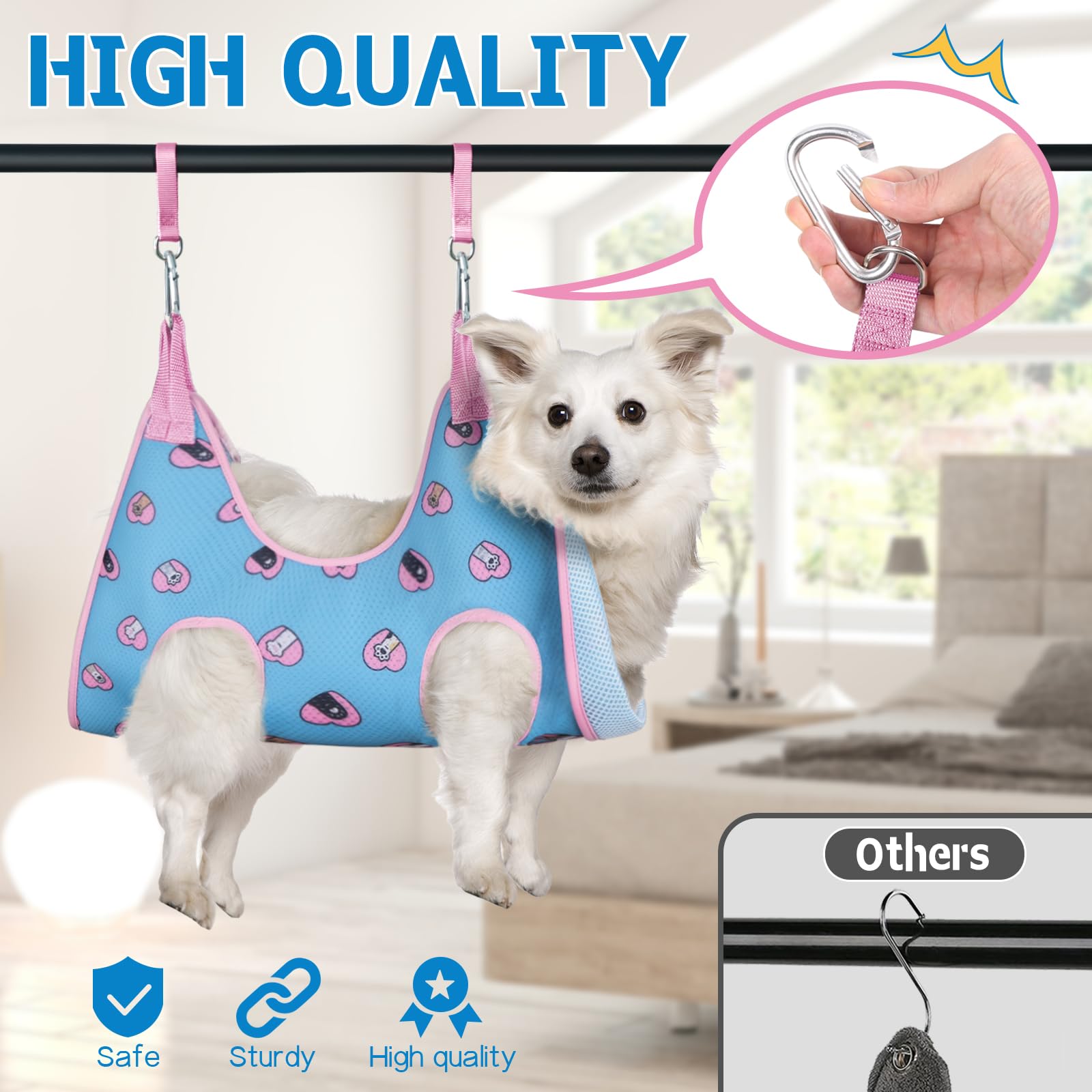 Tejido 3D transpirable de Supet mantiene a la mascota fresca durante sesiones.