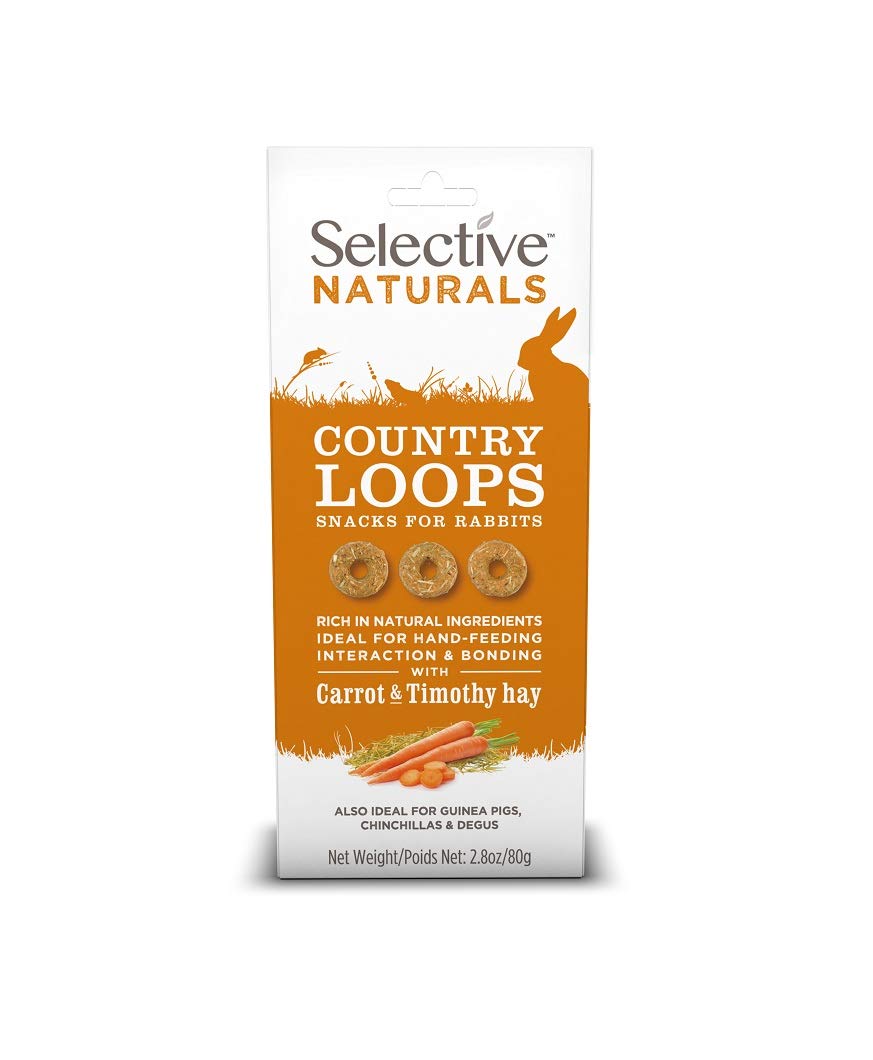Selective Naturals Country Loops trozos horneados en primer plano, textura crujiente para masticar.