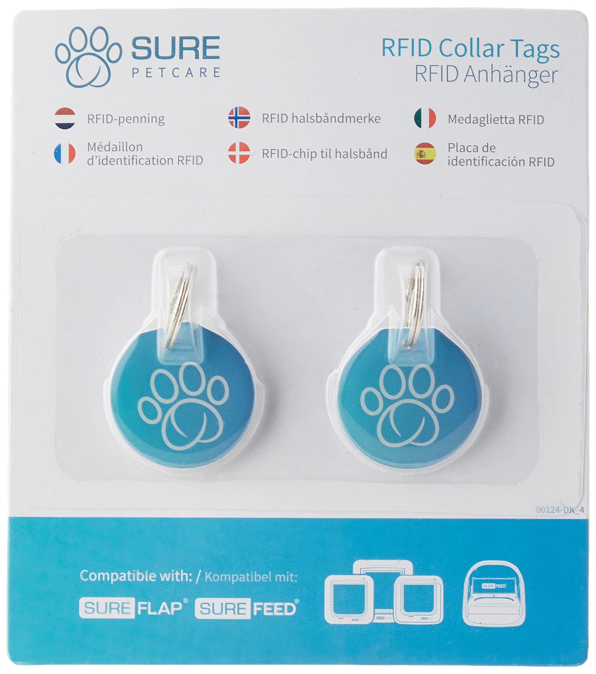 Etiqueta RFID SureFlap de collar, pack de dos, para mascotas sin microchip.