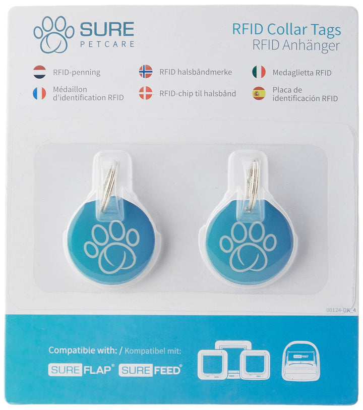 Etiqueta RFID SureFlap de collar, pack de dos, para mascotas sin microchip.