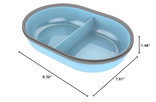 SureFlap SureFeed Split Bowl Blue detalle del sello para frescura