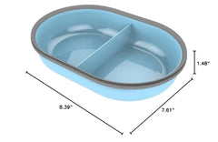 SureFlap SureFeed Split Bowl Blue detalle del sello para frescura