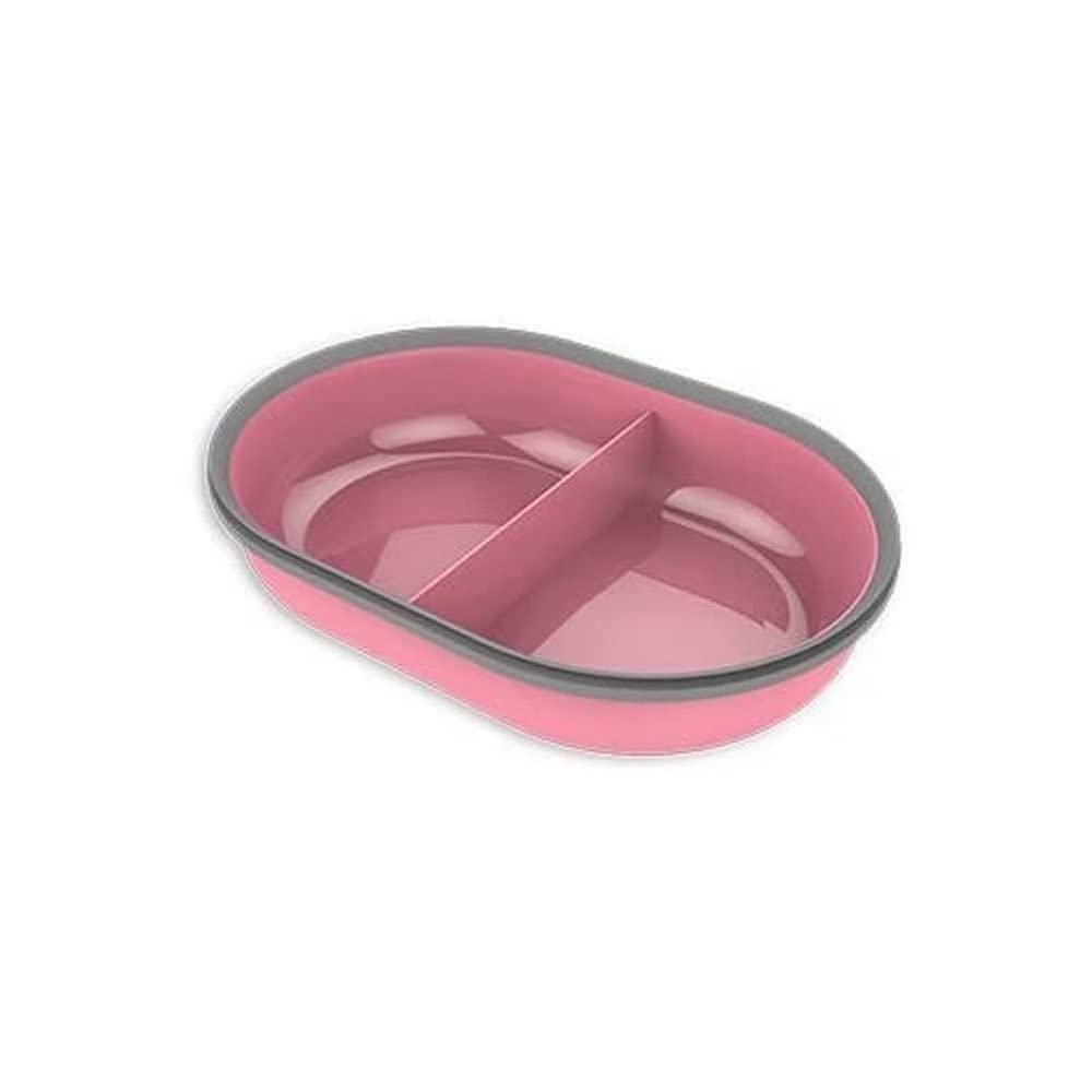 SureFlap tazón dividido rosa, facilita separar comida húmeda y seca en cada comida