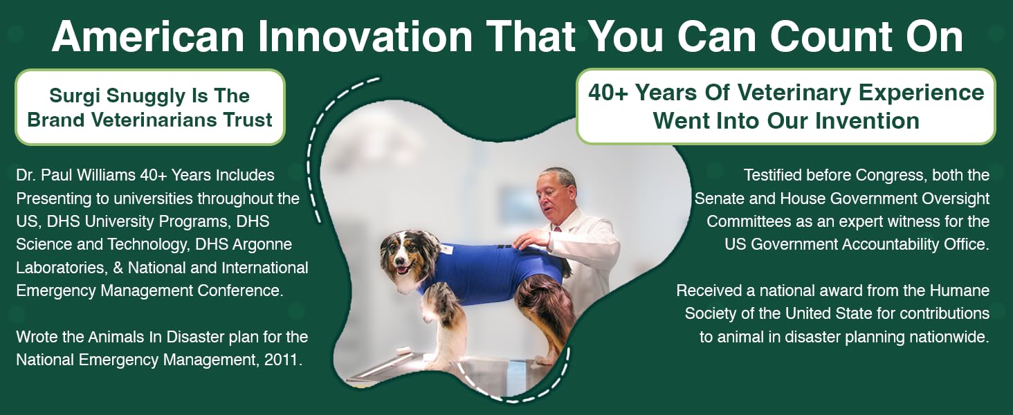 SurgiSnuggly recomendado por veterinarios para recuperación confiable.
