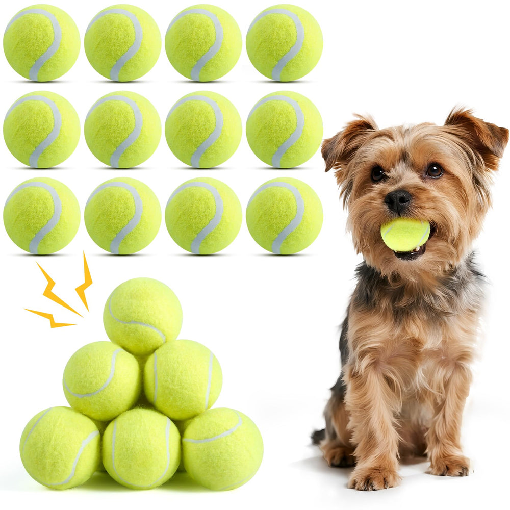 Pelota sonora susu y wuwu de 2 pulgadas para perros pequeños, ideal para juego activo.