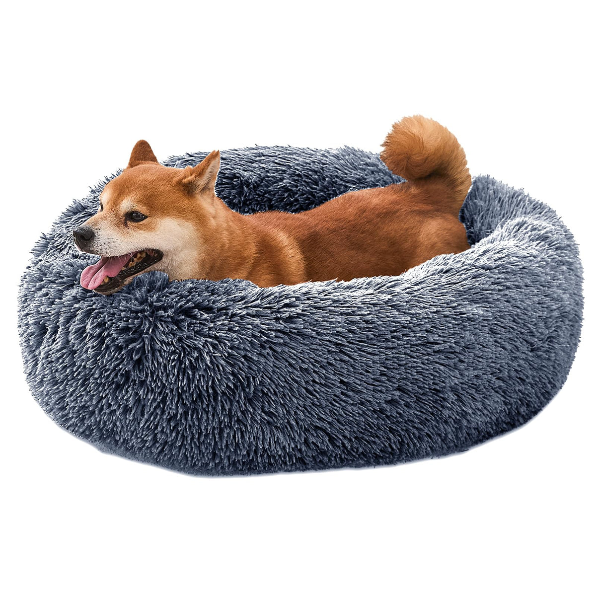 SUVAMJAM cama redonda para perros pequeños, gris, reposo cómodo de 20 pulgadas