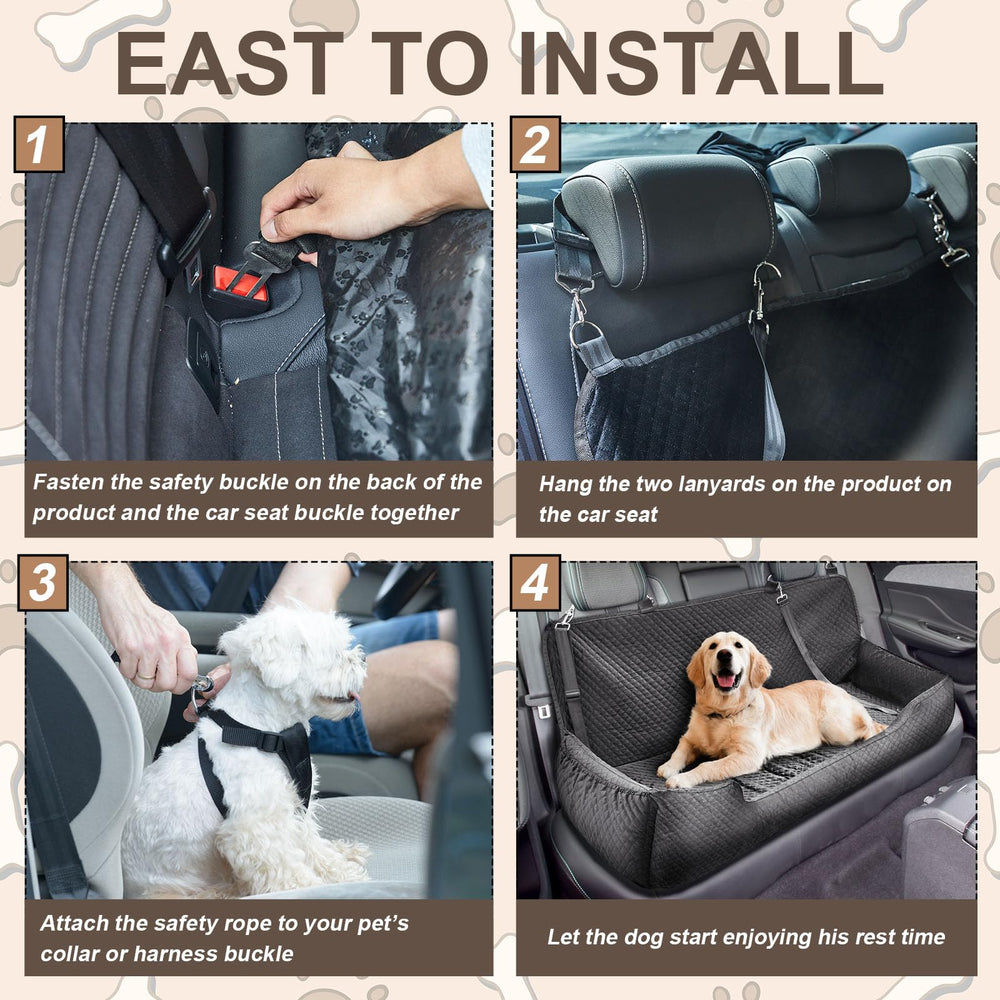 Suzile funda desmontable y lavable para cama de perro en coche.