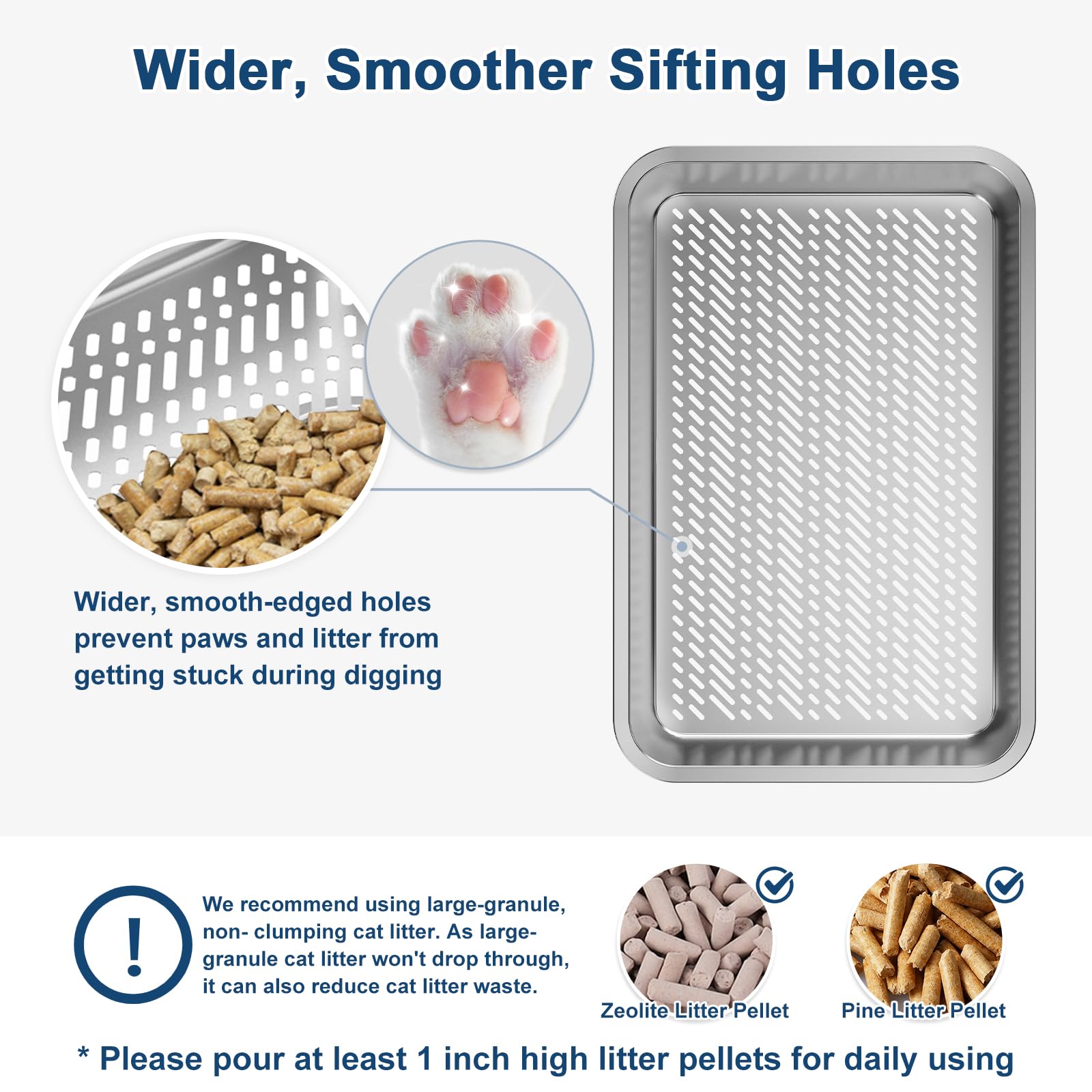 Caja Suzzipaws XL con tapa y bordes altos mantiene la limpieza en casa.