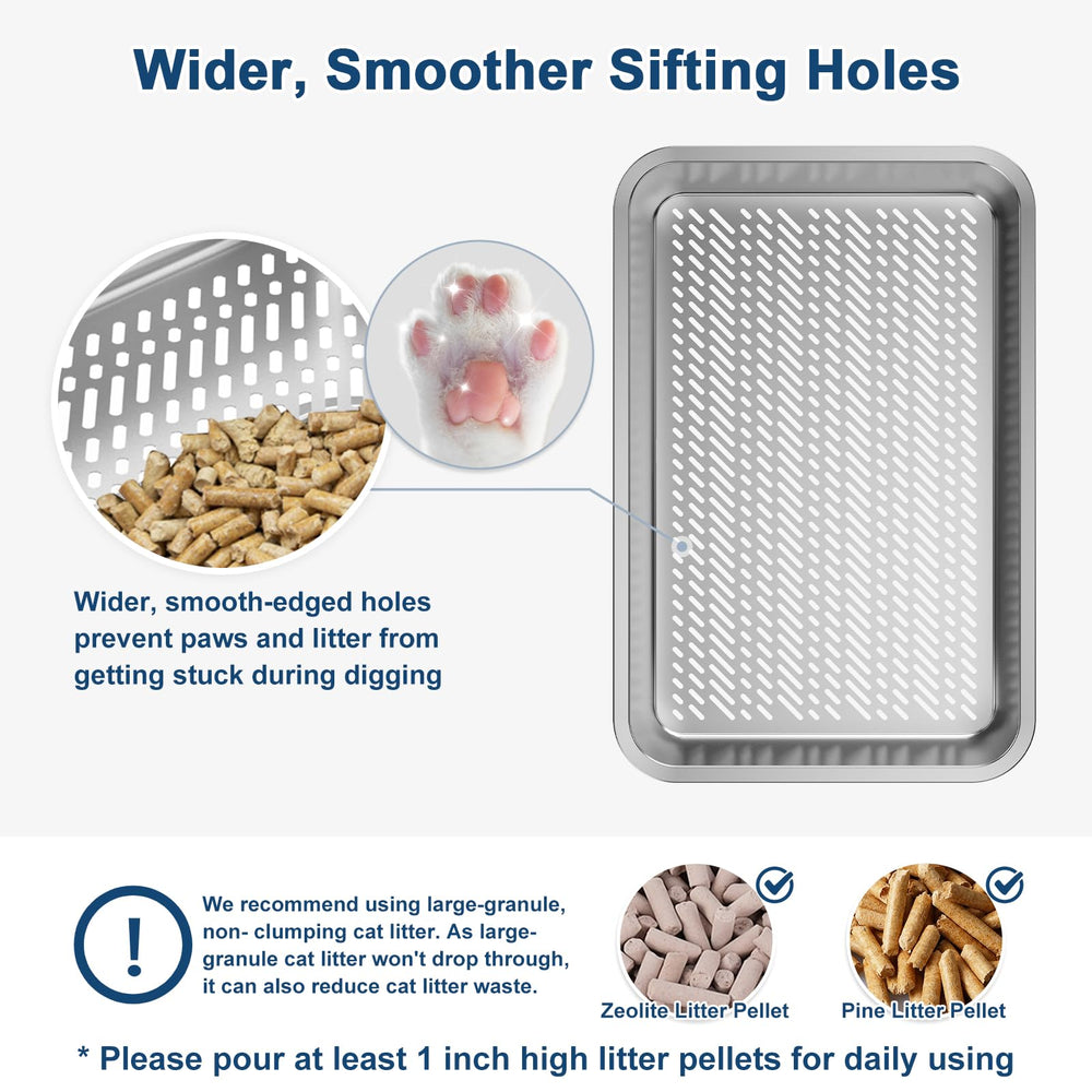 Caja Suzzipaws XL con tapa y bordes altos mantiene la limpieza en casa.