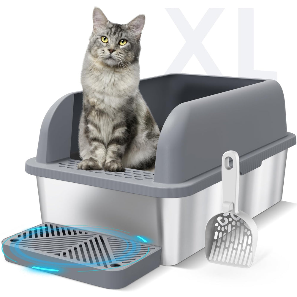 Suzzipaws caja-arena para gatos grande con tapa cerrada facilita la limpieza y privacidad.