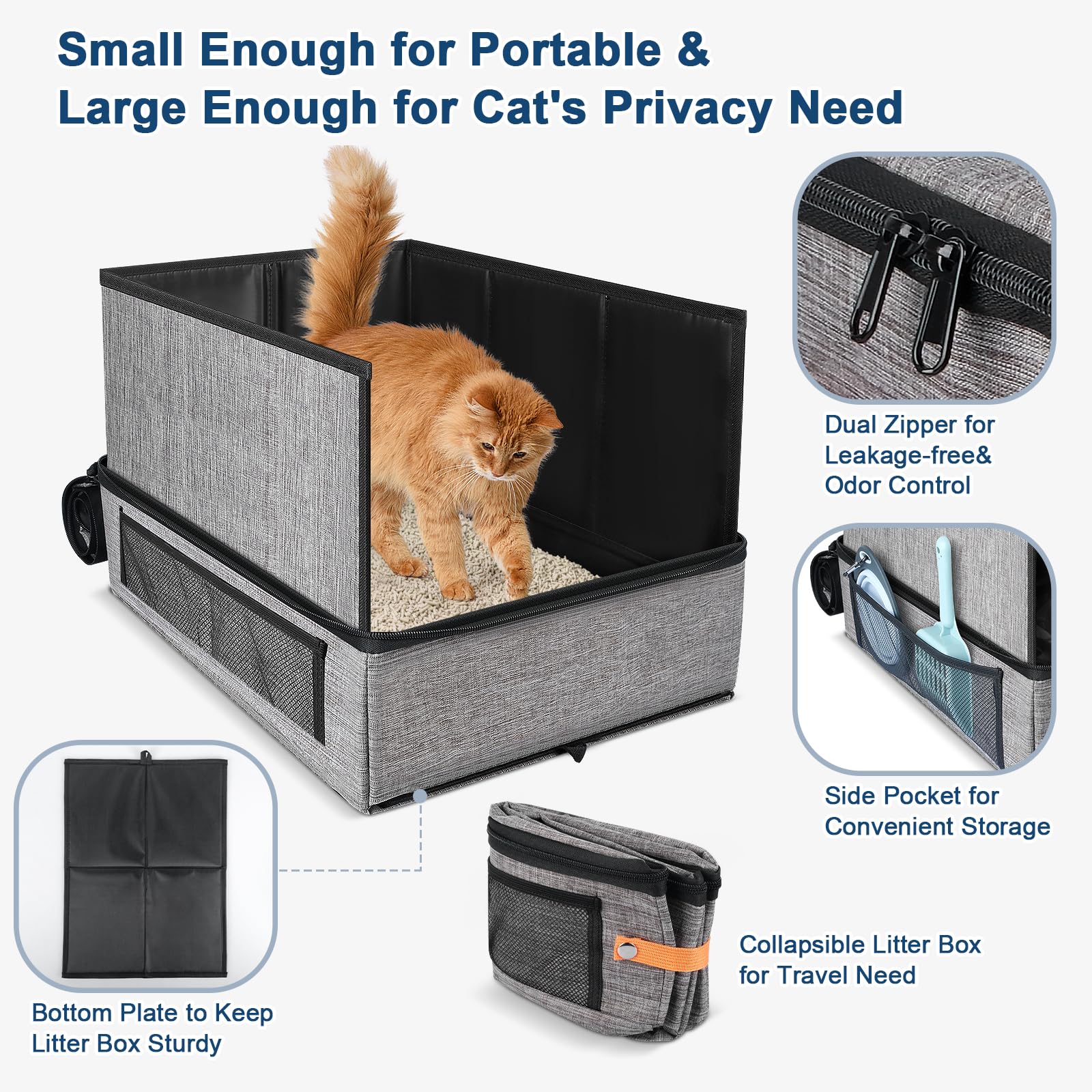 suzzipaws bolsa de transporte adicional para artículos del gato