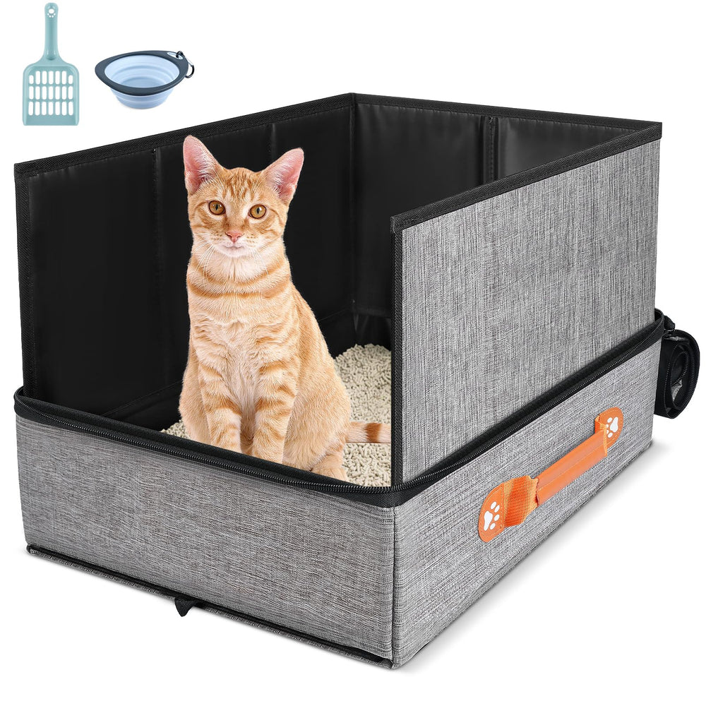 suzzipaws caja de arena de viaje con tapa, ideal para mantener limpio durante el viaje