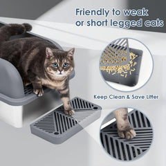 Suzzipaws superficie antiodor de acero inoxidable facilita la limpieza.