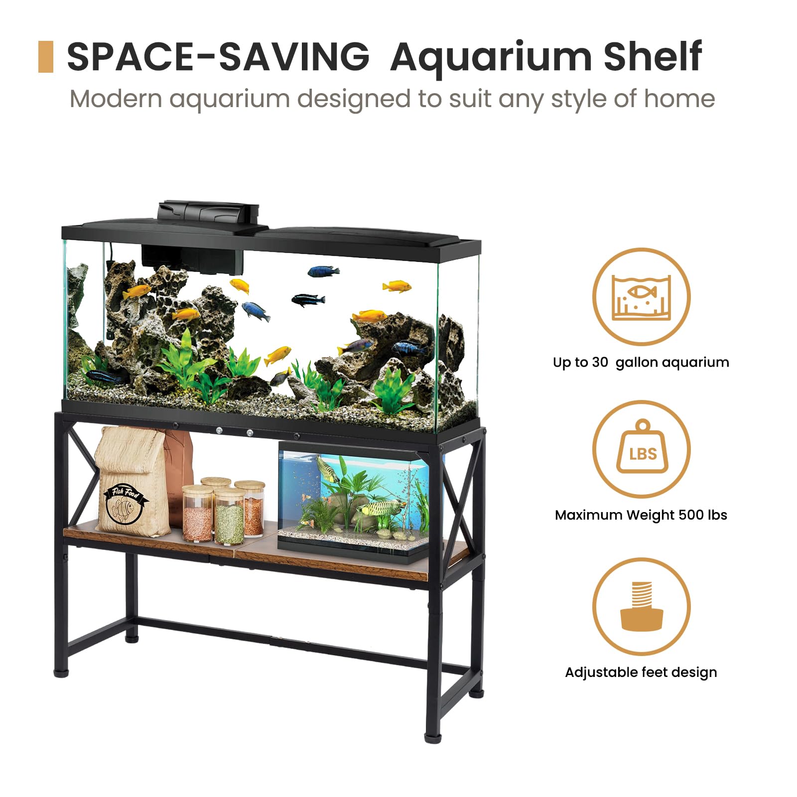 SwaaVee estante acuario: dimensiones 79 cm x 30 cm x 52 cm.
